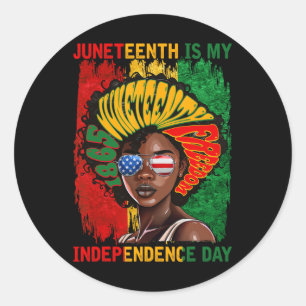 Sticker Rond 1865, 1865, C'Est Mon Jour De L'Indépendance Af Am