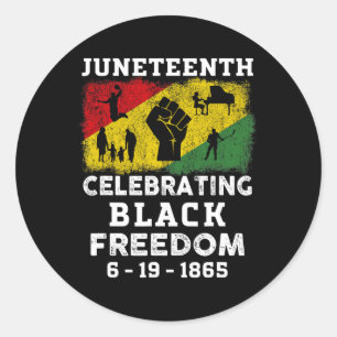 Sticker Rond 1865, 1865, Journée africaine de la liberté noire