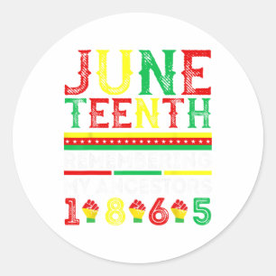 Sticker Rond 1865, 1865, souvenir de mes ancêtres Juneteent