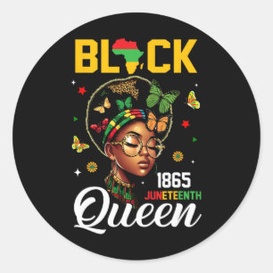 Sticker Rond 1865 Dix-huitième Reine noire 19 juin