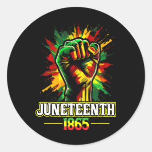 Sticker Rond 1865 Histoire des Noirs Afrique Amérique libre