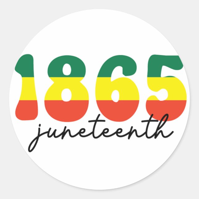 Sticker Rond 1865 Jour de la Liberté (Devant)
