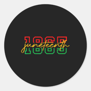 Sticker Rond 1865 Le dix-neuvième jour célèbre la liberté afro-