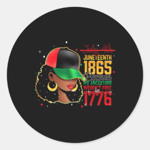 Sticker Rond 1865 parce que mes ancêtres n'étaient pas libres