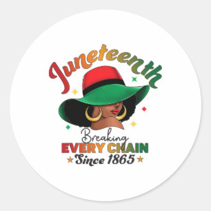 Sticker Rond 1865 : Rompre Chaque Chaîne Pour Wom Depuis 1865