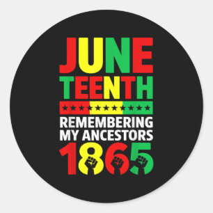 Sticker Rond 1865 Souvenir de mes ancêtres Africains A