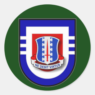 Sticker Rond 187th Régiment d'infanterie - éclair du bataillo