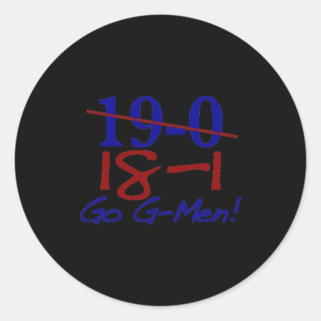 Sticker Rond 18 1 Go G Men  (Devant)
