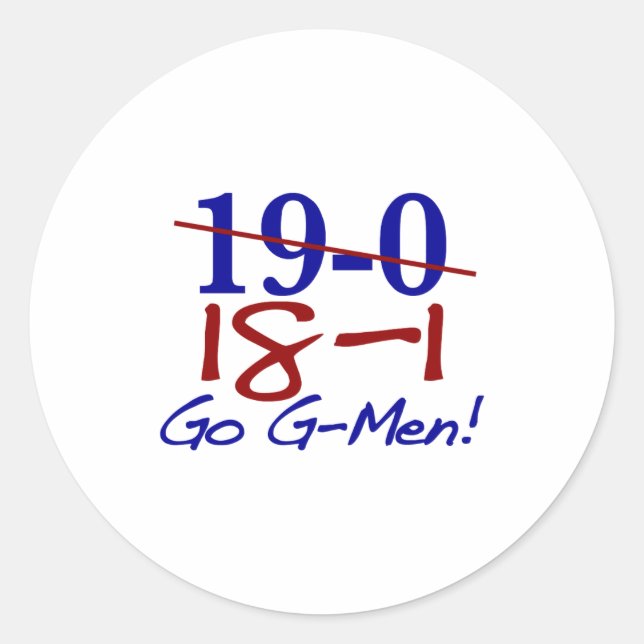 Sticker Rond 18 1 Go G Men  (Devant)