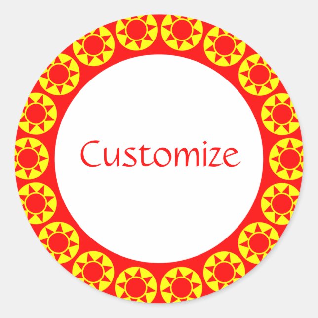 Sticker Rond 18 heures par jour Modèle (Devant)