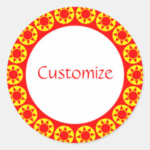 Sticker Rond 18 heures par jour Modèle