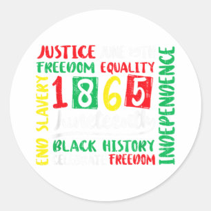 Sticker Rond 18 juin 1865 Fête de la Liberté Africaine Afro J