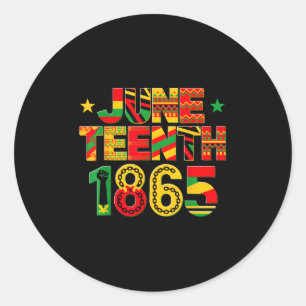 Sticker Rond 18 juin 1865 Pride Afrique Hommes Femmes K