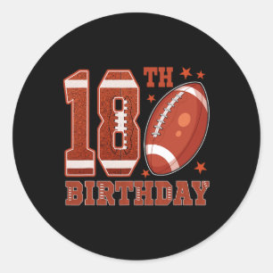 Sticker Rond 18e anniversaire Football Thème 18 ans Naissance d