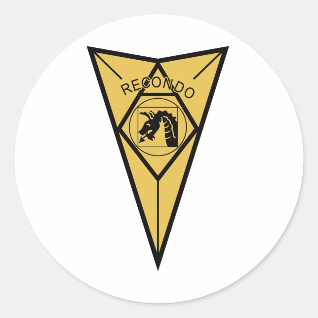 Sticker Rond 18e Insigne RECONDO aéroporté (Devant)