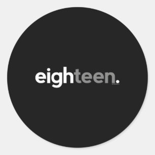 Sticker Rond 18Ème Pour Huitième Âge 18 Ans Py N