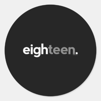 Sticker Rond 18Ème Pour Huitième Âge 18 Ans Py N