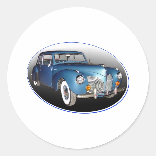 STICKER ROND 1941 LINCOLN CONTINENTAL #1 (Devant)