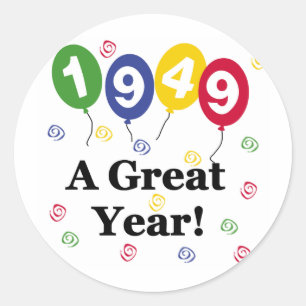 Sticker Rond 1949 Un grand anniversaire