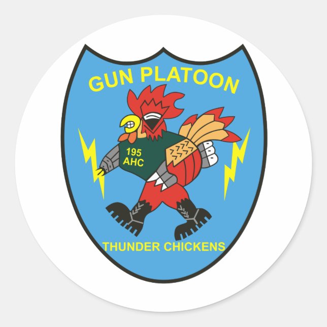 Sticker Rond 195e Assault Helicopter Co (Devant)