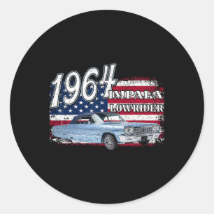 Sticker Rond 1964 64 Impala Lowrider Ss 4 juillet Américain