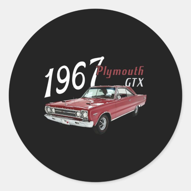 Sticker Rond 1967 67 Gtx 4 juillet Américain (Devant)