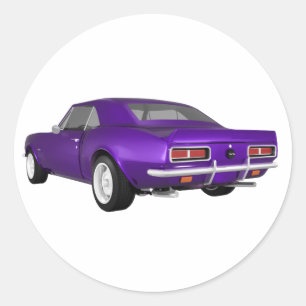 Sticker Rond 1967 Camaro SS : Finition violette : Modèle 3D :