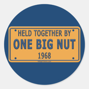 Sticker Rond 1968 Un Gros Nut De Voiture