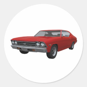 Sticker Rond 1969 Chevelle SS : Finition rouge
