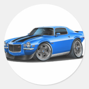 Sticker Rond 1970-73 Camaro Blu/Blk Car
