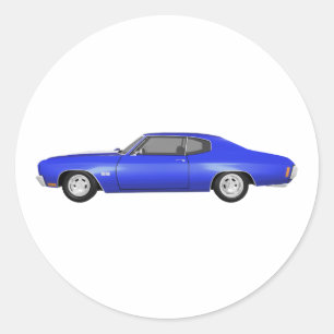 Sticker Rond 1970 Chevelle SS : Finition bleue :