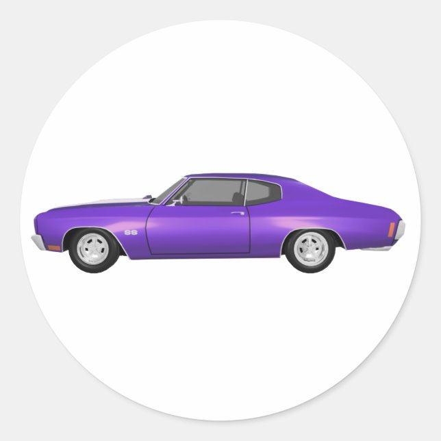 Sticker Rond 1970 Chevelle SS : Purple Finish : (Devant)