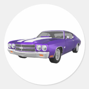 Sticker Rond 1970 Chevelle SS : Purple Finish :