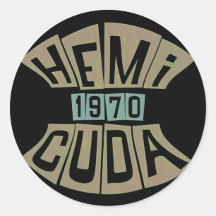 STICKER ROND 1970 HEMI CUDA