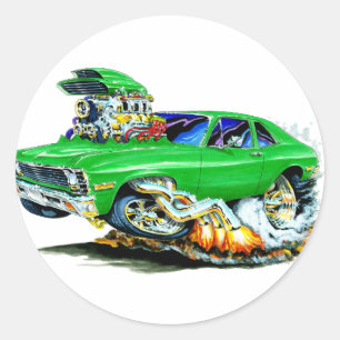 Sticker Rond 1971-1974 Nova Green Car