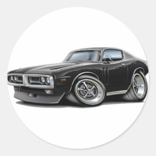 Sticker Rond 1971-72 Charger noir Chrome pare-chocs voiture