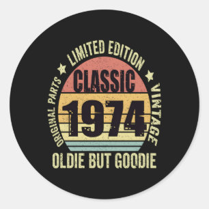 Sticker Rond 1974 Oldie Mais Ie 49E