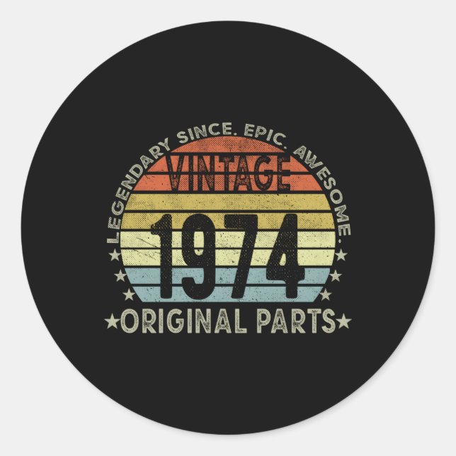 Sticker Rond 1974 Original P 49E (Devant)
