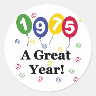 Sticker Rond 1975 Un grand anniversaire