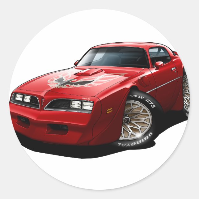 Sticker Rond 1977-78 Rouge trans-Am (Devant)