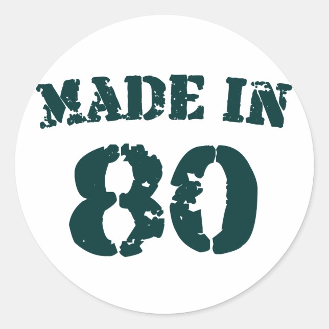 STICKER ROND 1980 (Devant)