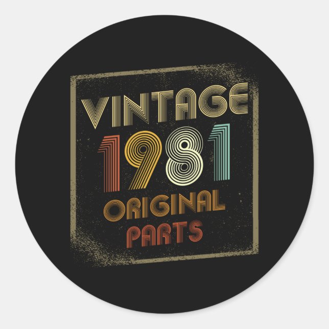 Sticker Rond 1981 vintage (Devant)