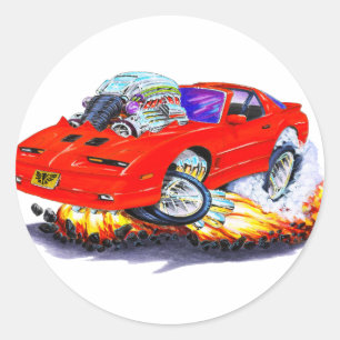 Sticker Rond 1982-1992 Transam Red Car
