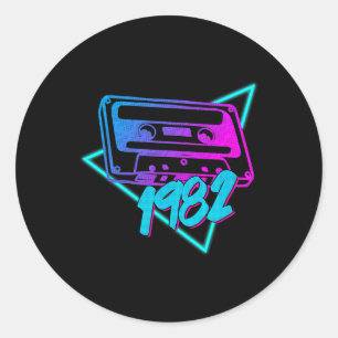 Sticker Rond 1982 This Tape Music Halloween Costume 80's