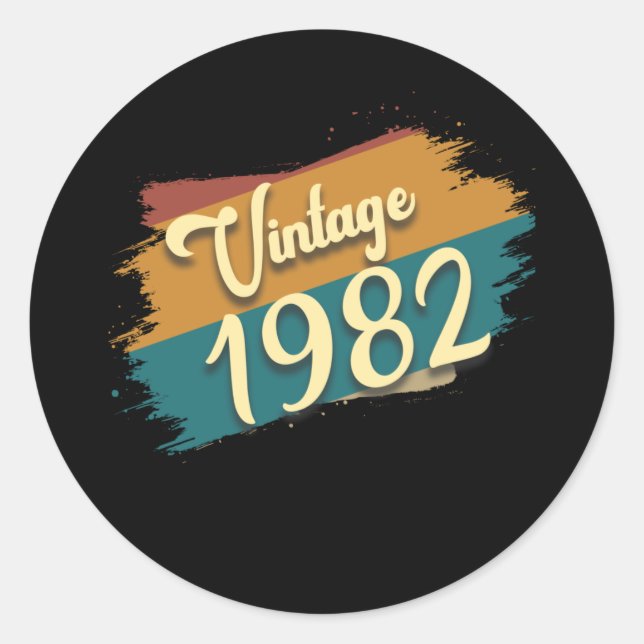 Sticker Rond 1982 vintage (Devant)