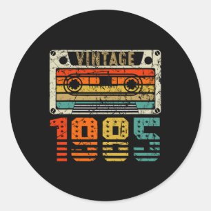 Sticker Rond 1985 Amusant 37 Ans Hommes Et Femmes 37ème Anniver