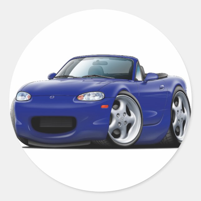 Sticker Rond 1999-05 Miata Dark Blue Car (Devant)