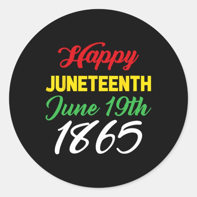 Sticker Rond 19 juin 1865 (Devant)