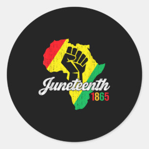 Sticker Rond 19 juin 1865 Freedom African Black He
