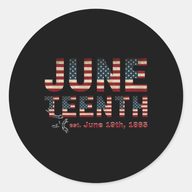 Sticker Rond 19 juin 1865 Texas1 (Devant)